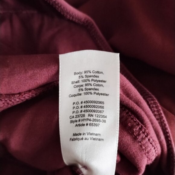 WILFRED Talmont Burgundy Chiffon Layered Bodysuit S - Picture 7 of 7